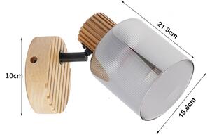 Brilagi - Стенно точково осветително тяло HYGGE 1xE14/15W/230V дърво/димчато