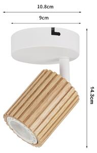 Brilagi - Настенно точково осветително тяло MODERN WOOD 1xGU10/8W/230V дърво/бяло