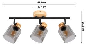 Brilagi - Точково осветително тяло HYGGE 3xE14/15W/230V дърво/опушено