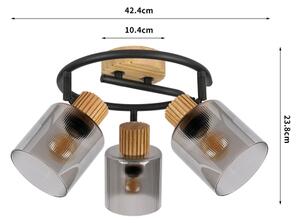 Brilagi - Точково осветително тяло HYGGE 3xE14/15W/230V дърво/опушено
