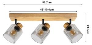Brilagi - Точково осветително тяло HYGGE 3xE14/15W/230V дърво/димно