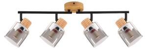 Brilagi - Спот осветително тяло HYGGE 4xE14/15W/230V дърво/опушено