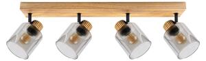 Brilagi - Точково осветително тяло HYGGE 4xE14/15W/230V дърво/опушено