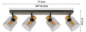 Brilagi - Точково осветително тяло HYGGE 3xE14/15W/230V черно/димно