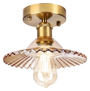Плафониера TRISH 1xE27/15W/230V, златиста/димчато бежова