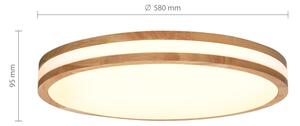 Brilagi - Димируемо LED осветително тяло MOLINA LED/60W/230V 3000-6500K дъб пр. 58 cm +DO
