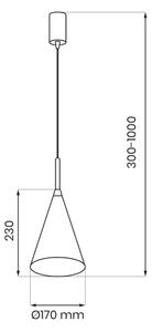 Полилей на кабел CAPITAL 1xGX53/15W/230V, диаметър 17 см, зелен