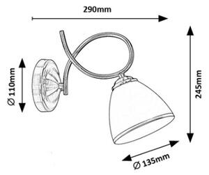 Brilagi - Настенна лампа FRED 1xE27/60W/230V бронзова