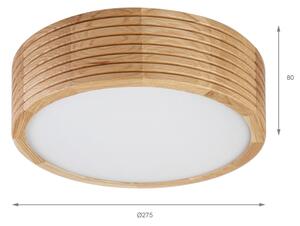 Brilagi - LED таванен плафон CARVALHO MODERN 1xE27/60W/230V диаметър 27,5 см дъб