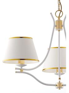 Jupiter 2085 - Полилей на верига SAMBA 3xE27/15W/230V бял/златист