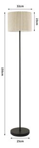 Brilagi - Подова лампа NORDIC WAVE 1xE27/15W/230V лен/черна
