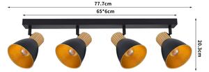 Brilagi - Точково осветително тяло ODENSE 4xE14/10W/230V дърво/черно