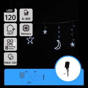 Aigostar - LED соларна гирлянда 120xLED/8 режима 3x0,6m 500 mAh IP65 студено бяло
