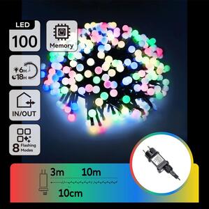 Aigostar - LED RGBY Външна декоративна гирлянда 100xLED/3,6W/230V/8 режима 10m IP44