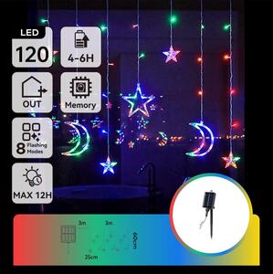 Aigostar - LED RGBY соларен гирлянд 120 LED / 8 режима, 3 x 0,6 m, 500 mAh, IP65