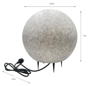 Външно декоративно осветително тяло LUMISTONE 1xE27/15W/230V IP65 диаметър 38 см
