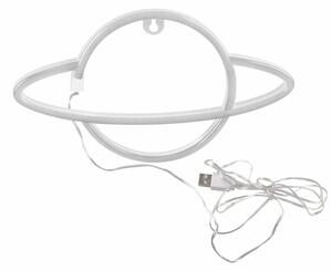 LED Неонова декорация за стена PLANET LED/3W/3xAA USB син/жълти