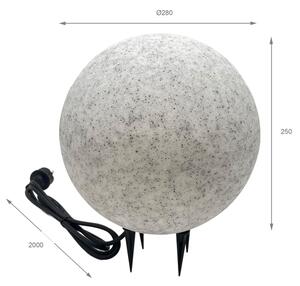 Външно декоративно осветително тяло LUMISTONE 1xE27/15W/230V IP65 Ø 28 см
