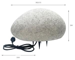 Външно декоративно осветително тяло LUMISTONE – 1xE27, 15W, 230V, IP65, Ø 38 см