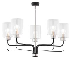 Jupiter 1884 - Полилей на тръба CERES 5xE27/15W/230V матов хром/черен