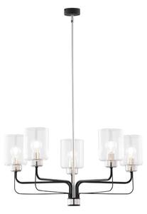 Jupiter 1884 - Полилей на тръба CERES 5xE27/15W/230V матов хром/черен