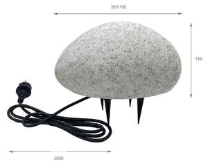 Външно декоративно осветително тяло LUMISTONE 1xE27/15W/230V IP65, диам. 26,5 cm