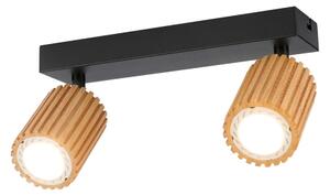 Brilagi - Точково осветително тяло MODERN WOOD 2xGU10/8W/230V дърво/черно