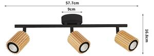 Brilagi - Спот осветително тяло MODERN WOOD 3xGU10/8W/230V дърво/черно