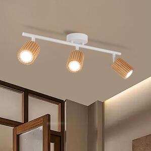 Brilagi - Спот осветително тяло MODERN WOOD 3xGU10/8W/230V дърво/бяло