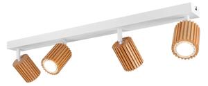 Brilagi - Точково осветително тяло MODERN WOOD 4xGU10/8W/230V дърво/бяло