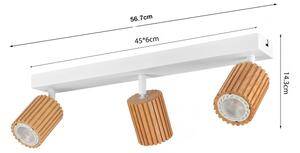 Brilagi - Спот осветително тяло MODERN WOOD 3xGU10/8W/230V дърво/бяло