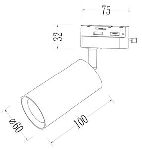 Точково осветително тяло за еднофазна шинна система PIPE 1xGU10/10W/230V, бежово