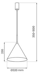 Полилей на кабел CAPITAL 1xGX53/15W/230V Ø 32 см бежов