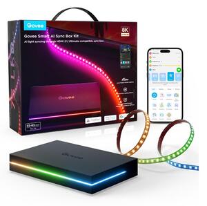 Govee - AI Sync Box 2 RGBICW подсветка за смарт телевизори 55-65" Wi-Fi
