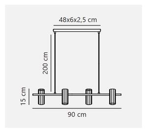 Nordlux - Полилей на кабел ALANIS 4xGU10/15W/230V месинг