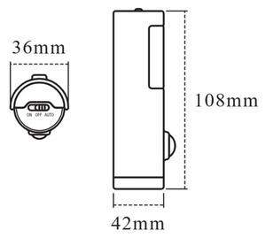 Osram - LED нощна лампа със сензор NIGHTLUX LED/0,35W/3xAAA IP54