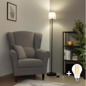 Brilagi - LED подова лампа CERIA 1xE27/40W/230V Ø 20,5 см сива/черна