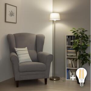 Brilagi - LED подова лампа CERIA 1xE27/40W/230V Ø 25 см сива/матов хром