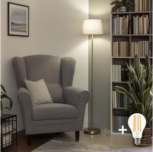 Brilagi - LED подова лампа CERIA 1xE27/40W/230V Ø 30 см сива/матов хром