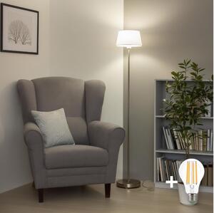 Brilagi - LED подова лампа CERIA 1xE27/40W/230V Ø 25 cm бяла/матов хром