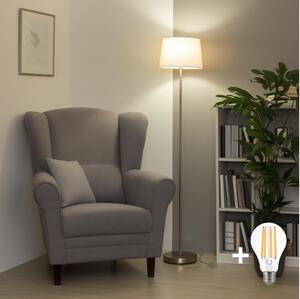 Brilagi - LED подова лампа CERIA 1xE27/40W/230V Ø 30 см бежова/матов хром