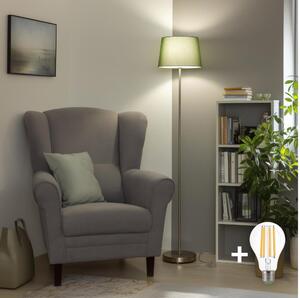 Brilagi - LED подова лампа CERIA 1xE27/40W/230V, диаметър 30 см, зелена/матов хром