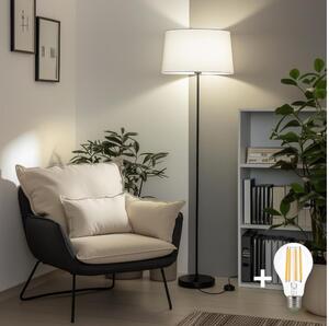 Brilagi - LED подова лампа CERIA 1xE27/40W/230V Ø 45 см бяла/черна