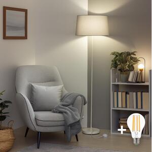 Brilagi - LED подова лампа CERIA 1xE27/40W/230V Ø 45 см сива/бяла