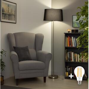Brilagi - LED подова лампа CERIA 1xE27/40W/230V Ø 45 см черна/матов хром
