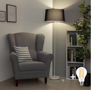 Brilagi - LED подова лампа CERIA 1xE27/40W/230V Ø 45 см черна/бяла