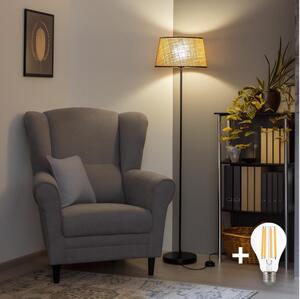 Brilagi - LED подова лампа CERIA 1xE27/40W/230V Ø 35 см бежова/черна
