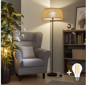Brilagi - LED подова лампа CERIA 1xE27/40W/230V диаметър 50 см бежова/черна