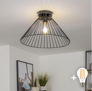 Brilagi - LED плафониера CERIA WIRE 1xE27/40W/230V Ø 45 см черна