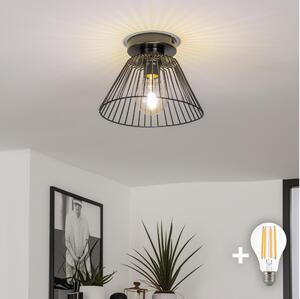 Brilagi - LED повърхностно монтирана лустра CERIA WIRE 1xE27/40W/230V диам. 21 см черна